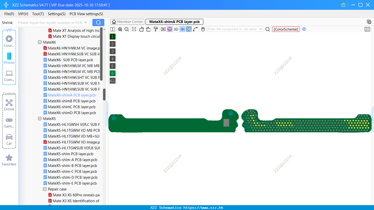 Huawei MateX6-shimA PCB Layer